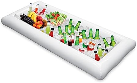 Inflatable Serving Bar /MIJOYEE BBQ Picnic Pool Party Buffet Luau Cooler,Buffet Salad Food &amp; Drink Tray- With Drain Plug (1 PCS)