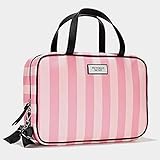 Victorias Secret Pink Striped Hanging Makeup Travel Case