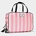 Victorias Secret Pink Striped Hanging Makeup Travel Case