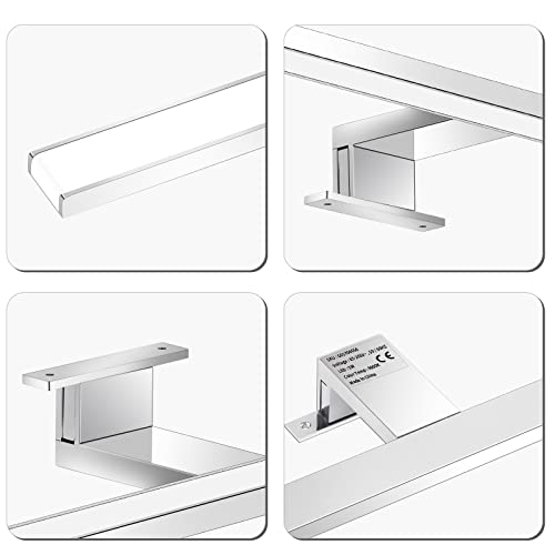 ERWEY LED Mirror Lamp 30 cm, LED Wall Lamp Cabinet Light 5 W 230 V, Cool White Light 6000 K, Wall or Furniture Mounting, IP44 Bathroom Lamp