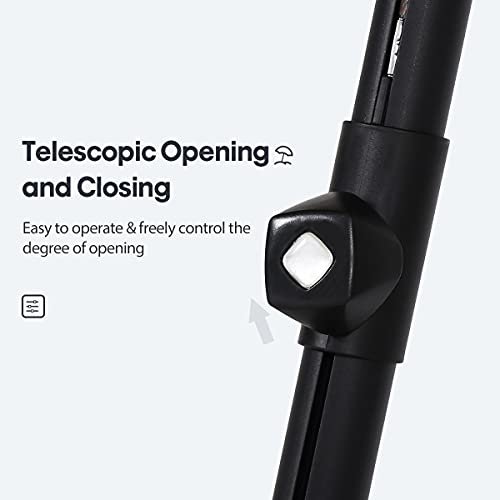 Sekey 300cm Teleskopisch Sonnenschirm | Tisch Sonnenschirm für Terrasse, Garten, Balkon Sonnenschutz UPF50+ – Bild 4