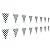 Racing Flag Pennant Banners (2), Racing Party Supplies, Boy Birthday Parties, NASCAR Party Decorations, Checkered Flag Banners