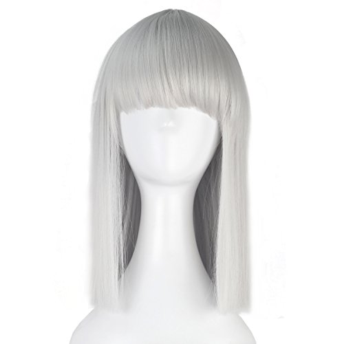 Synthetic Medium Long Straight Hair Women Girl Bob Party Cosplay Costume Wig - Image 3