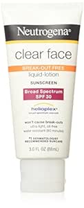 neutrogena clear face liquid lotion sunscreen broad spectrum spf 55