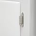 Amazon Basics AB-4006 Hinges, 1/2 inch overlay, 20 Count, Satin Nickel