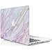 iDOO Soft Touch Plastic Hard Matte Case ONLY for MacBook Pro 13 inch with Retina Display NO CD Drive (A1425 / A1502) - Pink Marble