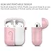 AirPods Case 7 in 1 Airpods Accessories Kits Protective Silicone Cover and Skin for Apple Airpods Charging Case with Airpods Ear Hook Airpods Staps/Airpods Clips/Skin/Tips/Keychain Pink by Amasing