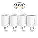 IETGZ 5V 2A Dual Port USB Wall Charger 4 Pack Travel Charging Plug Apple iPad iPhone iPod 5 6 7 8 Samsung LG Mobile Phone Tablet White Color