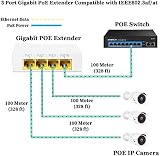 Revotech 3 Port Gigabit PoE Extender POE+ Repeater 1000Mbps IEEE802.3af/at 100m view 2