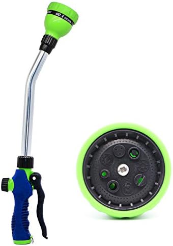 Sinxono Garden Hose Washer Wand with 8 Adjustable Spray Patterns and One Touch Shut off for Cleaning Car Plant Guarden Windows