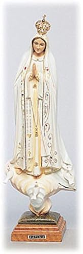 Truefaithgifts Our Lady of Fatima - 20 Inches - Wooden Base - Imported from Portugal