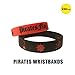 Cleverplay Pirate Party Favors Supplies with 24 Pack Caribbean Pirates Silicone Wristbands Bracelets and 24 Pack Pirate Toy Rings Great for Kids Birthday Parties and Pirate Events