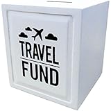 Sterling James Co. Travel Fund Piggy Bank - Wedding and Travel Gift Ideas - Money Box - House Warming and Retirement Gifts for Travelers