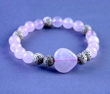 Faith & Hope Rose Quartz Lotus Flower Seed Bracelet