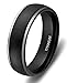 SOMEN TUNGSTEN 6mm Titanium Rings for Men Women Black Dome Two Tone Polish Wedding Band Size 12.5