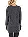 YOINS Women Tops Crossed Front Twist Design Round Neck Long Sleeves Knits Tees Loose Fit Irregular Hem Fashion T-Shirts AA-Dark Grey XL