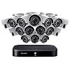 Lorex Weatherproof Indoor/Outdoor Home Wired Surveillance Security System,16 x 4K Ultra HD Cameras w/Night Vision…