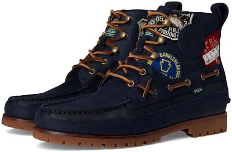 Amazon.com | Polo Ralph Lauren Ranger Mid Leather & Oxford Sneaker