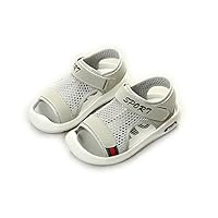 Merrybay Toddler Boys Water Sandals Girls Open-Toe Strap Sandals for Running Pool Beach(White 22)