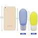 Travel Bottles, Leak Proof Food-Grade Silicone Travel Cosmetic Bottle, Portable Reusable ShampooShower Gel Lotion Travel Containers (4 Pack) (2 color# 2x2 oz+2x3 oz)