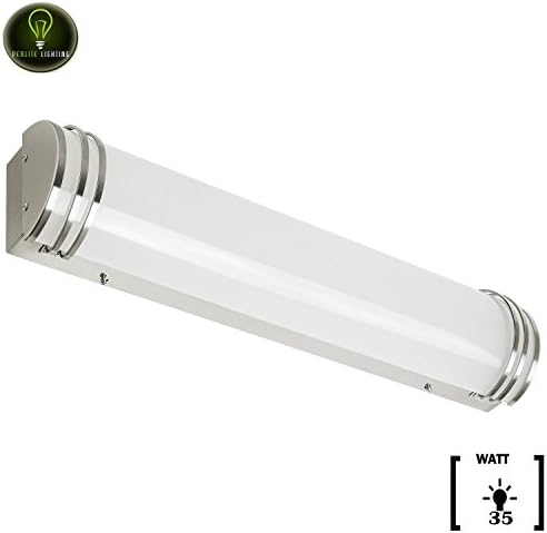 Perlite Lighting 35-Watt 2500 Lumens 48" Inches 4000k LED Brushed Nickel Bath Vanity Wall Mounted Bathroom Bar Light LED Fixture