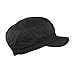 FLH Lightweight newsboy Cabbie Hat w/Braided Trim, Irish IVY Gatsby Cap – Black One Size