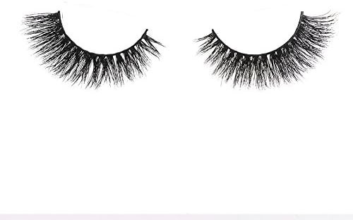 Lunamoon 3D Mink False Eyelashes Siberian Mink Fur Long Thick Hand-made Reusable Eyelashes Natural Look for Women’s Makeup 1 Pair Pack (Karen)