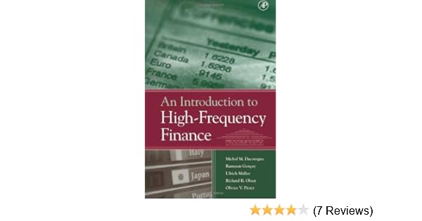 Amazoncom An Introduction To High Frequency Finance - 
