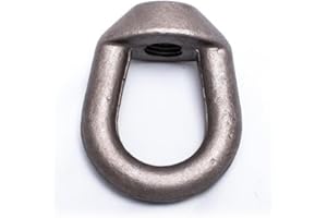 Weldless Eye Nut, Plain Forged Steel, Heavy Duty for High-Strength/Temperature Piping, UNC Threaded Ring Shape Lifting (1, 3/