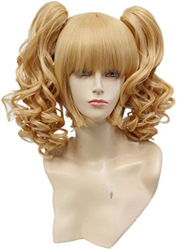 Marryqueen Golden Color Double Tail Style Lolita Cosplay Wigs
