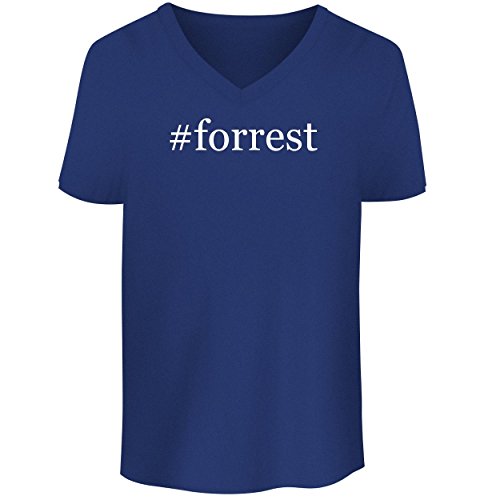 BH Cool Designs #Forrest - Men's V Neck Graphic Tee, Blue, XX-Large