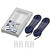 JZY No Tie Shoelaces Flat Athletic Shoe Laces with Elastic Fits All Adult and Kids Shoes (Navy Blue)