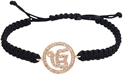 Ik Onkar 14k Gold studded with Diamonds on adjustable nylon thread