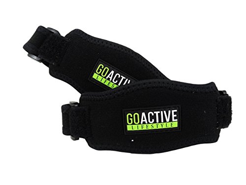 Go Active Lifestyle Tennis Elbow Brace (2-count) Pain Relief for Tennis & Golfer's Elbow - Best Forearm Brace & Elbow Support with Compression Pad - One Size Fits Most