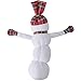Christmas Plush Dog Squeaky Toys - EXPAWLORER Cute Xmas Snowman Design Soft and Safe for Small to Medium Dogs Cats Pets Playing 16.5