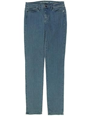 Calvin Klein Jeans Womens Low Rise Light Wash Skinny Jeans Denim 27/32