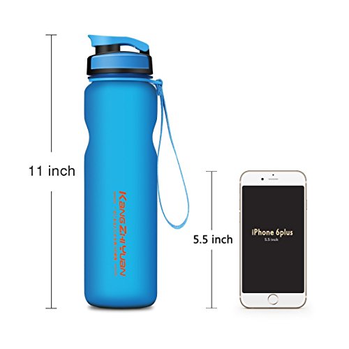 Sports Water Bottle , DRILLPRO 35oz/1L Drinking Bottle - BPA Free - Flip Top Leak Proof - One Click Open for Outdoor & Gym Sport - Thumbnail 2