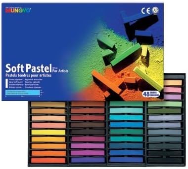 Mungyo, Square Soft Pastels, 48 Assorted Colours