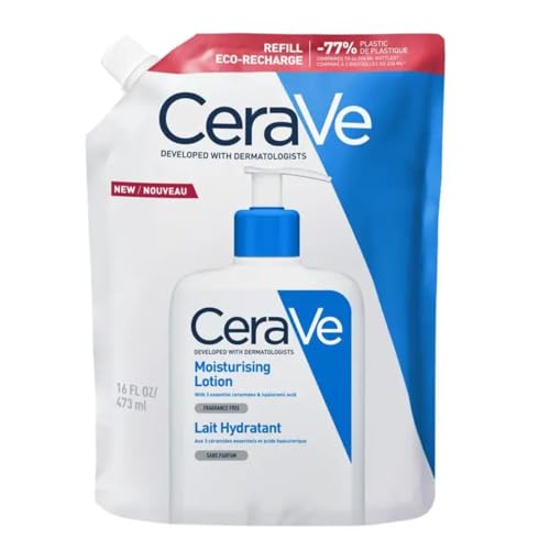 Lozione Idratante, Per Pelli da Secche a Molto Secche, Barriera Cutanea Sana e Ripristinata, Con Ceramidi e Acido Ialuronico, Confezione Refill, 473 gr