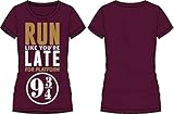 Harry Potter Run Like Late Platform 9 3/4 Juniors T-shirt