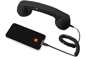 SAMIQU Retro Phone Handset for Cell Phone - Classic Design with Ergonomic Grip and Clear Sound, Cell Phone Receiver with Micr