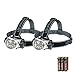 EverBrite 2-Pack Headlamp Flashlight for Running, Camping, Reading, Fishing, Hunting, Walking, Jogging Head Light Durable, Lightweight Batteries Included primary