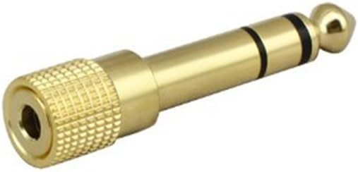 VIMVIP 6.5 to 3.5 Adapter 6.5mm to 3.5mm Male to Female Microphone MIC/Audio Adapter (Gold)