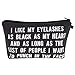 Llamazing Womens Cosmetic Bag Makeup Hand Bag Pencil Case Coin Purse (Five Rows of Letters)