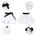 E-TING Santa Couture Clothing for elf (White Skirt with Black Ribbon)