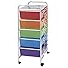 ECR4Kids 15-Drawer Mobile Organizer, Assorted Colors