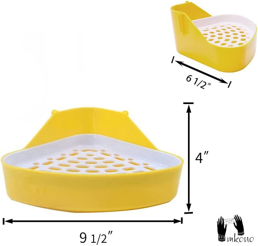 Mkono Potty Trainer (Random Color) Corner Litter Box for Hamster Guinea