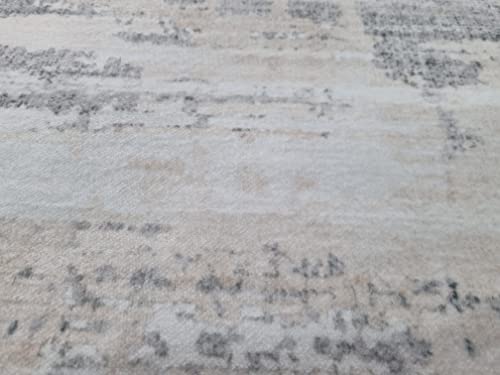 Color Carpet Tapete Decorativo Moderno desvanecido Gris Claro 1.6x2.30mts