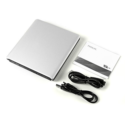 image for Leekooluu Super Slim Drive Portable USB 3.0 Bluray CD/DVD Burner Playe