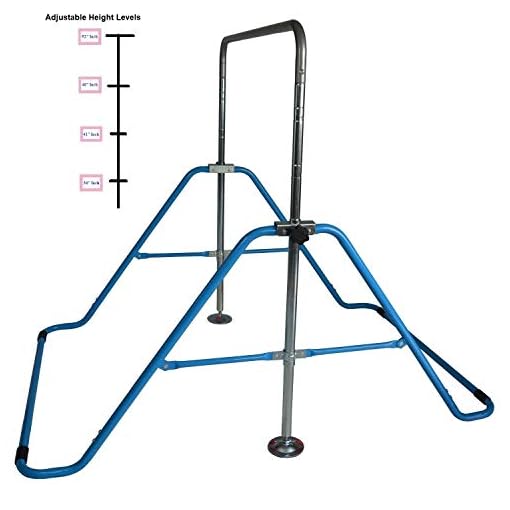 ProKidz Kids Jungle Gym 3 in 1 Gymnastics Monkey Bar Deluxe Swing Set, Trapeze Rings, Adjustable Horizontal Climb Tower… - Image 4